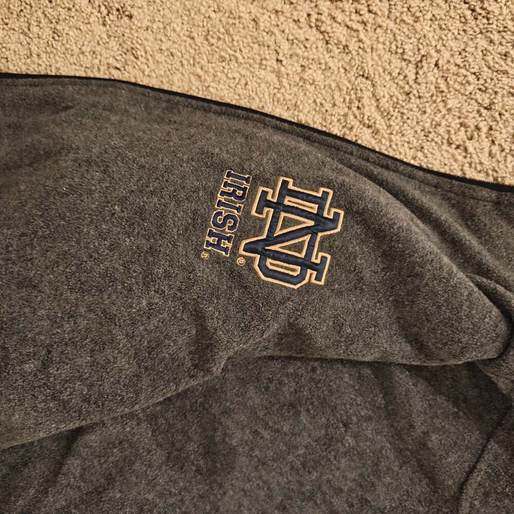 Vintage Notre Dame Fighting Irish Blue and Black Full Zip Windbreaker Jacket - Picture 6 of 11